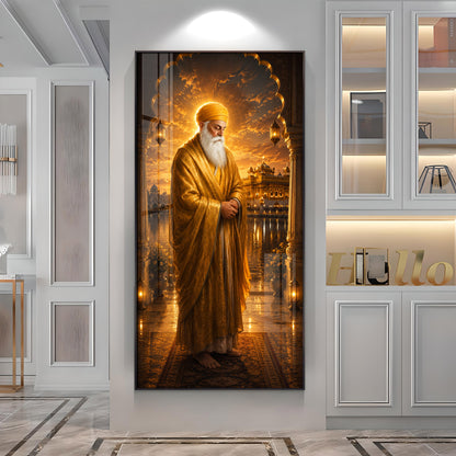 Founder Of Sikhism Guru Nanak Dev Ji Premium Acrylic Vertical Wall Art