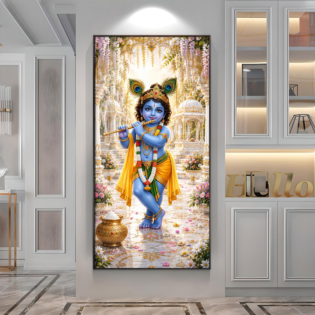 Divine Baal Gopal Premium Acrylic Vertical Wall Art