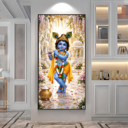 Divine Baal Gopal Premium Acrylic Vertical Wall Art