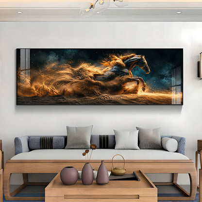 Running Horse Premium Acrylic Horizontal Wall Art