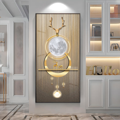 Deer Beneath the Moon Premium Acrylic Vertical Wall Art