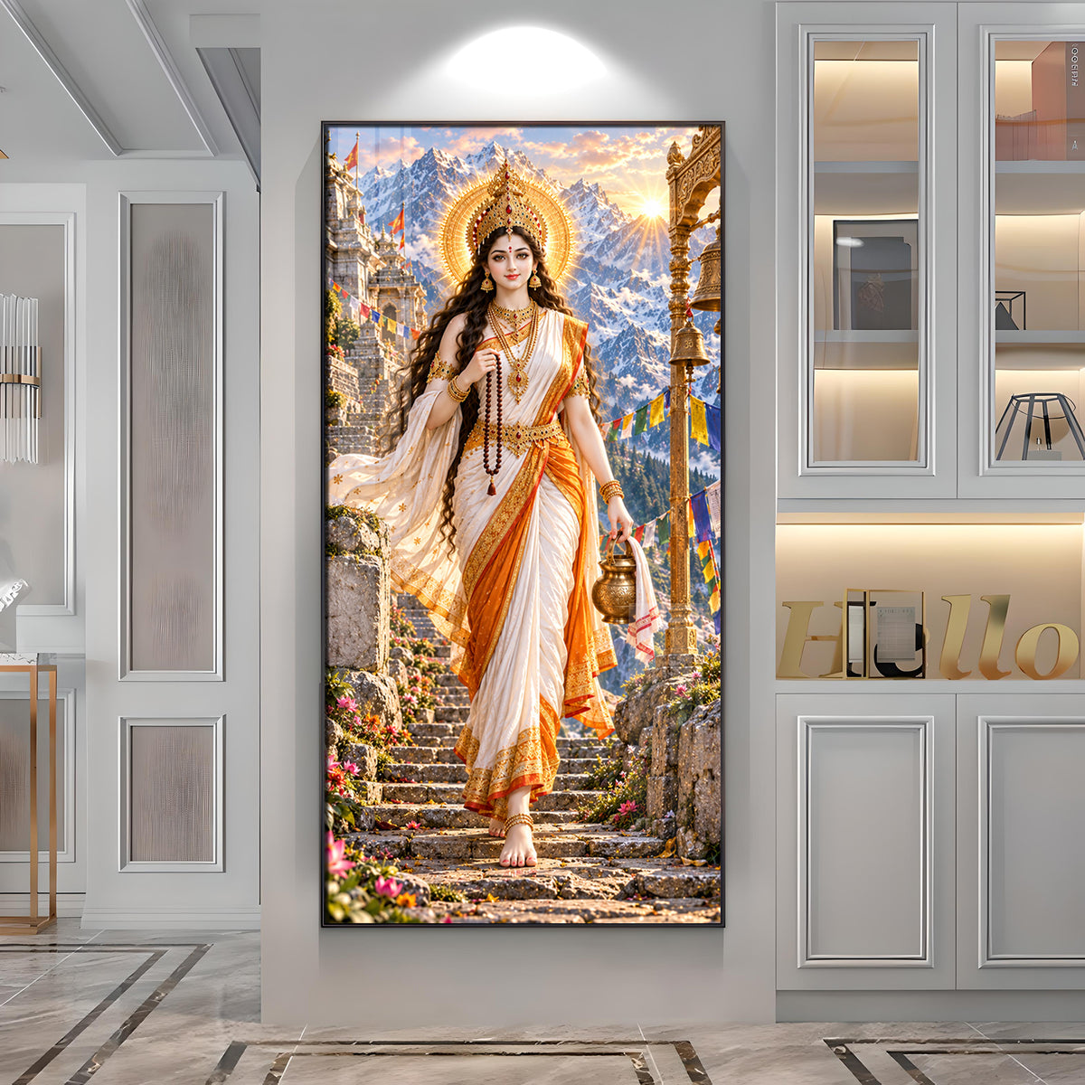 Divine Brahmacharini Maa Premium Acrylic Vertical Wall Art