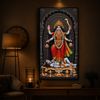 Mahakali Modern Luxury Backlight Vertical Wall Art
