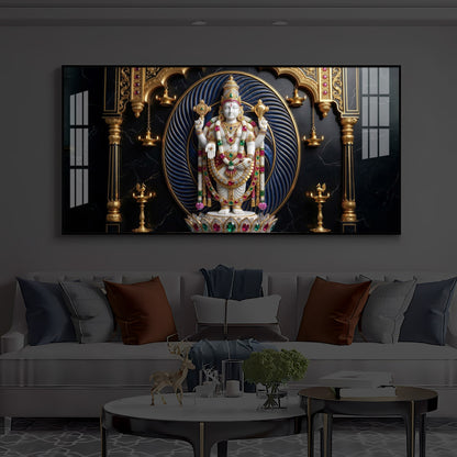 Lord Tirupati Balaji Modern Luxury Backlight Horizontal Wall Art