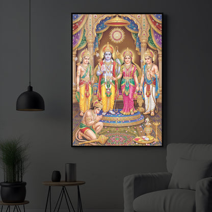 Ram Darbar Modern Luxury Backlight Vertical Wall Art