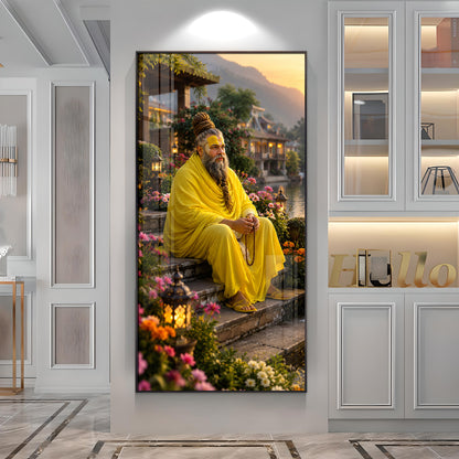 Shri Premanand Ji Maharaj Premium Acrylic Vertical Wall Art