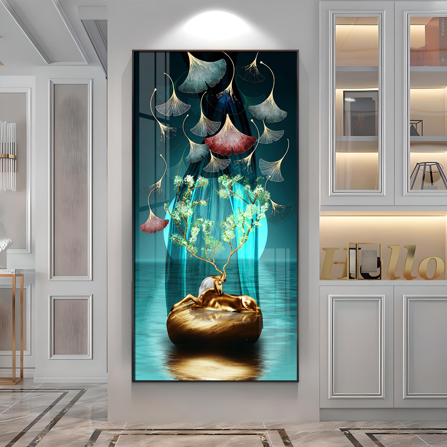 Elegant Petal Premium Acrylic Vertical Wall Art