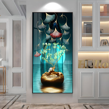 Elegant Petal Premium Acrylic Vertical Wall Art