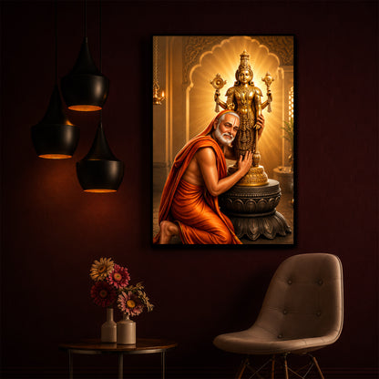 Guru Rayaru Modern Luxury Backlight Vertical Wall Art