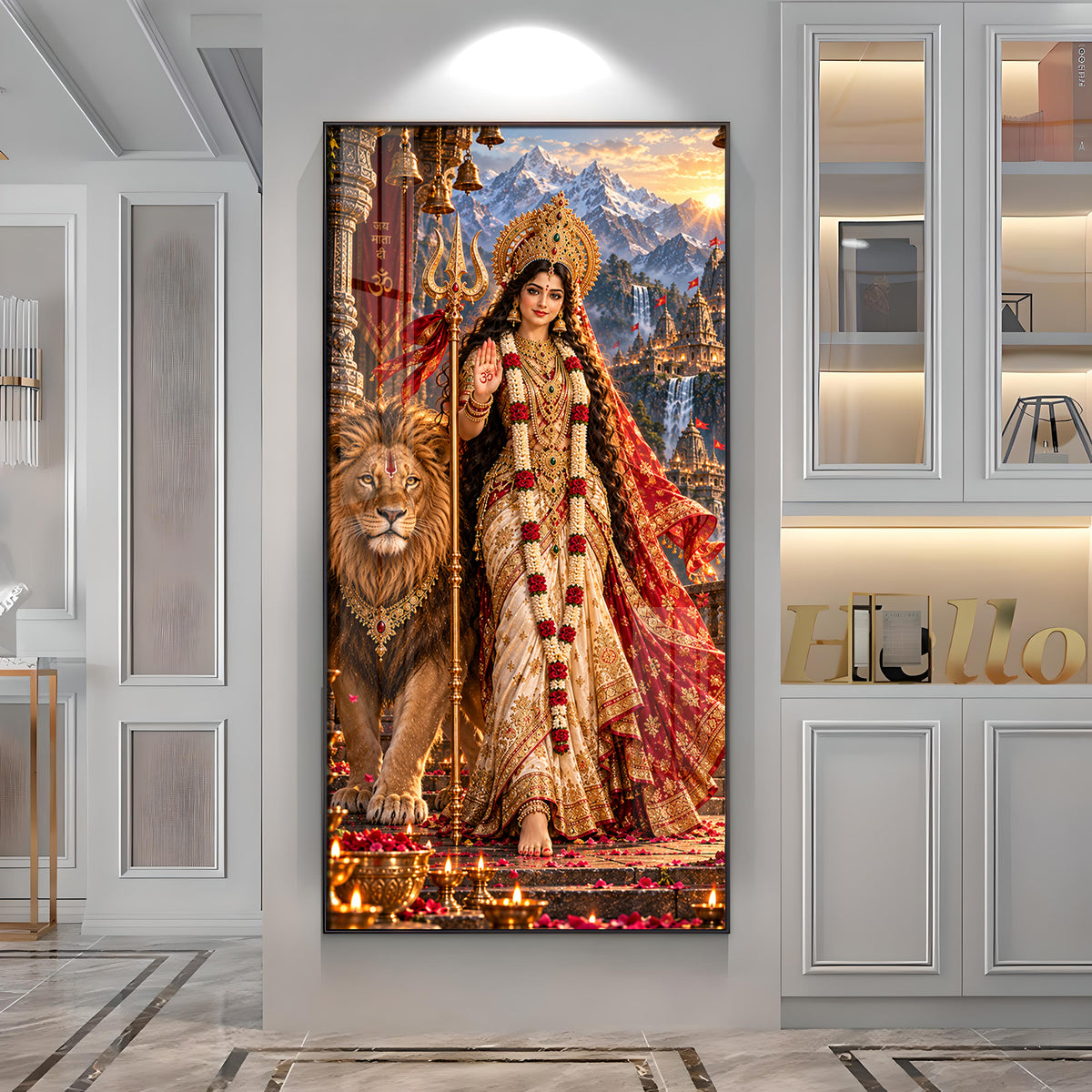 Maa Ambe Premium Acrylic Vertical Wall Art