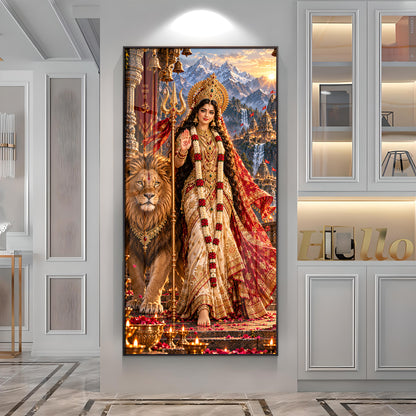 Maa Ambe Premium Acrylic Vertical Wall Art