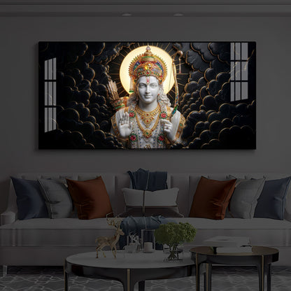 Lord Ram Modern Luxury Backlight Horizontal Wall Art