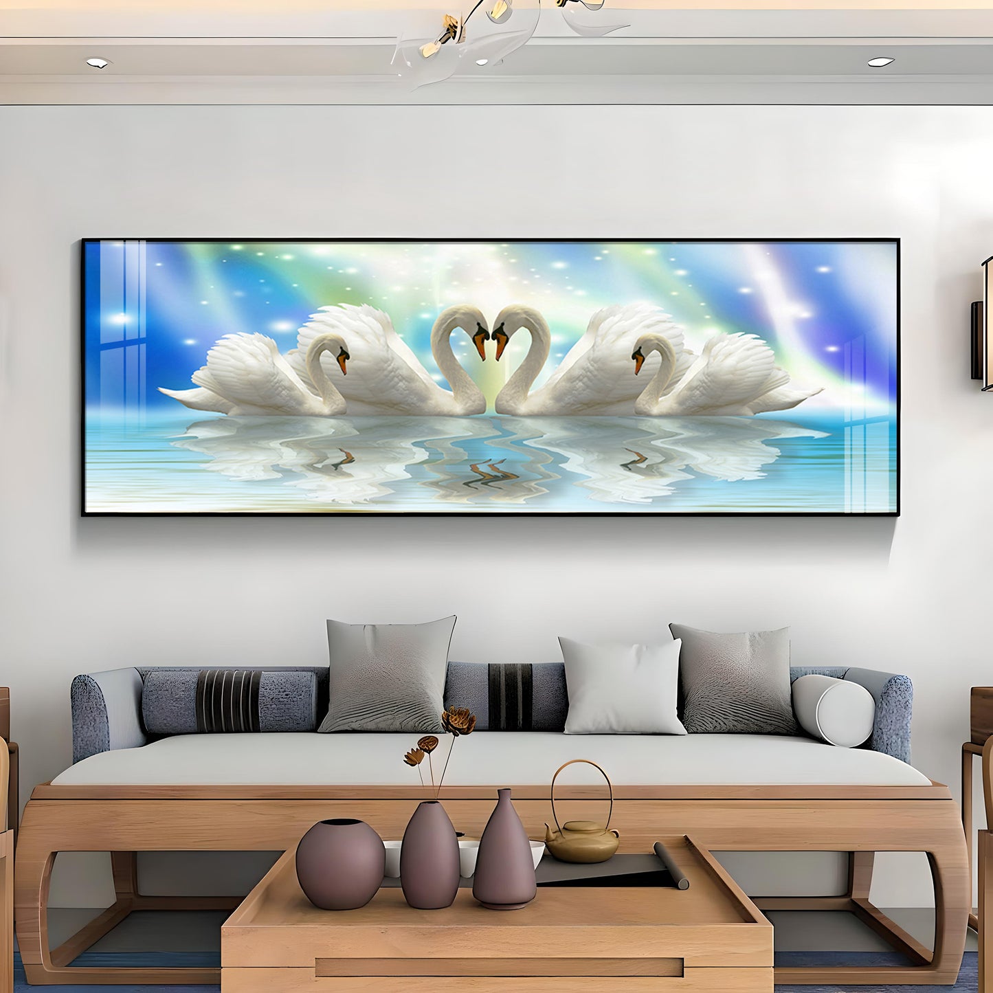 Elegant Swan Premium Acrylic Horizontal Wall Art