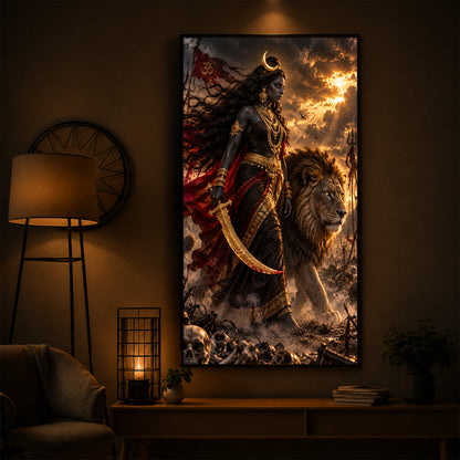 Mata Kali Modern Luxury Backlight Vertical Wall Art