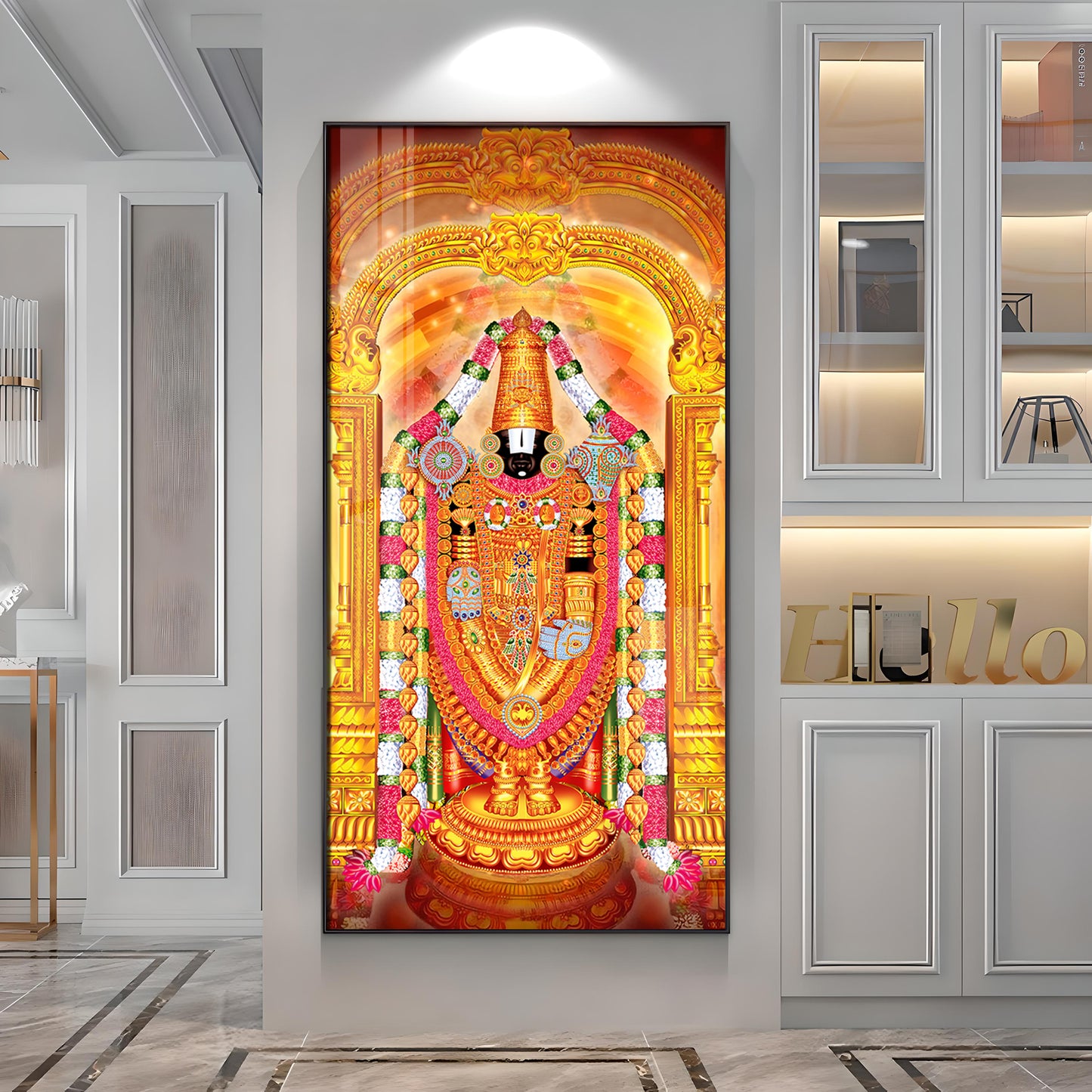 Shree Tirumala Deva Premium Acrylic Vertical Wall Art