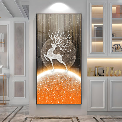 Majestic White Deer Premium Acrylic Vertical Wall Art