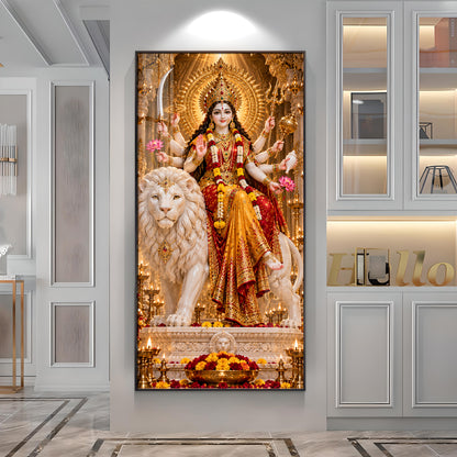 Maa Mahagauri Premium Acrylic Vertical Wall Art