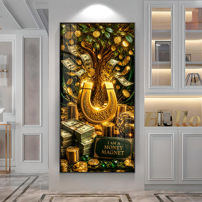 Money Magnet Premium Acrylic Vertical Wall Art