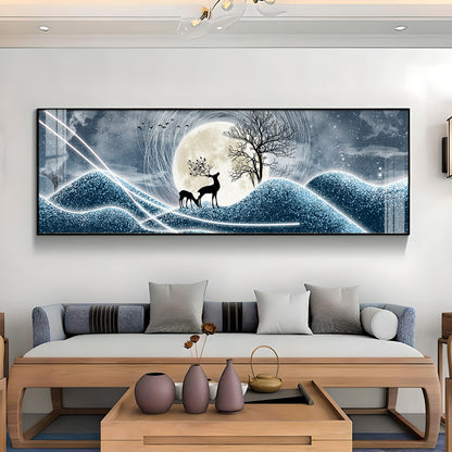 Moonlit Forest Serenade Premium Acrylic Horizontal Wall Art