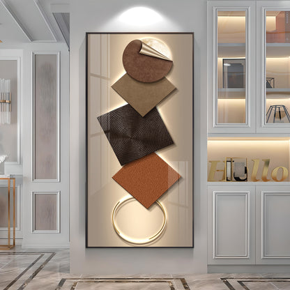 Elegant Geometry Abstract Design Premium Acrylic Vertical Wall Art