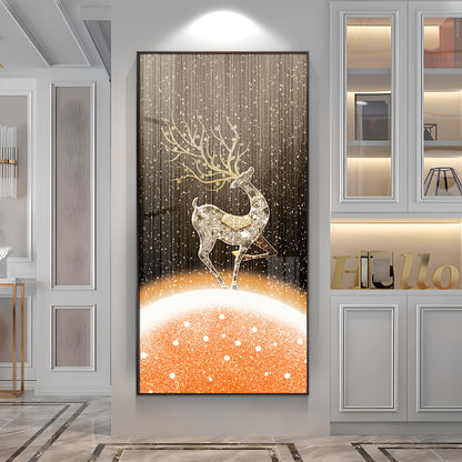 Tranquil Deer Portrait Premium Acrylic Vertical Wall Art