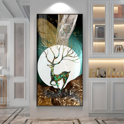 Majestic Deer Haven Premium Acrylic Vertical Wall Art