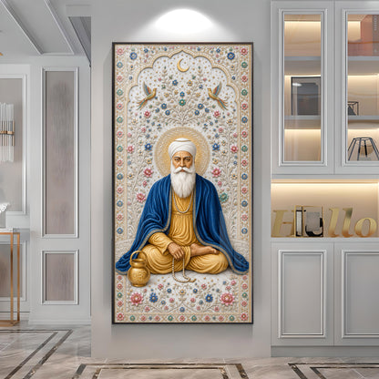 Holy Guru Nanak Dev Ji Premium Acrylic Vertical Wall Art