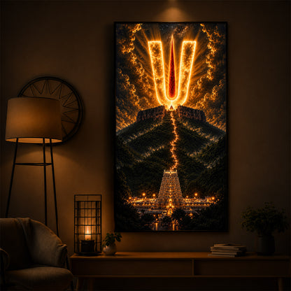 Spiritual Balaji Tilak Modern Luxury Backlight Vertical Wall Art