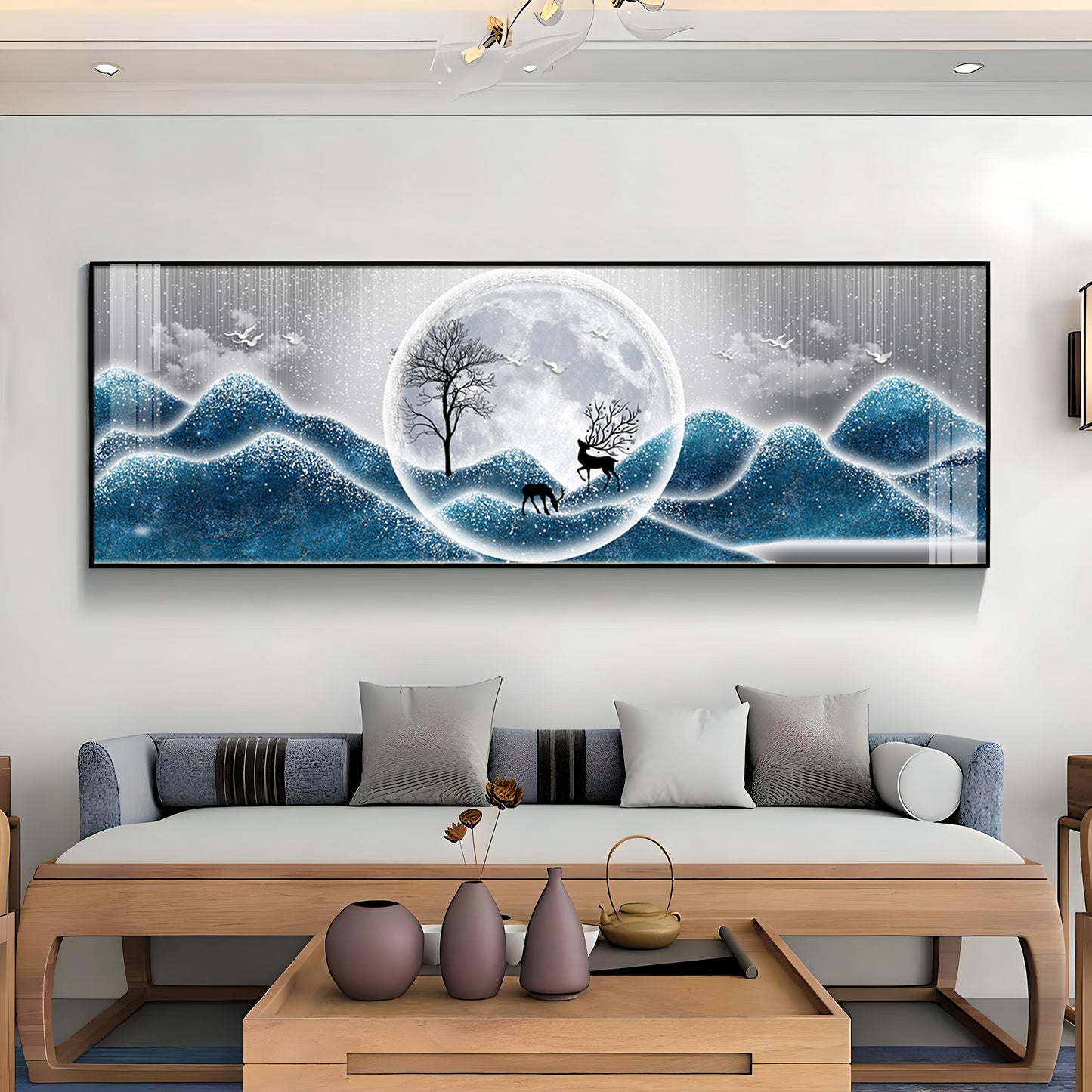 Frosty Night Whispers Premium Acrylic Horizontal Wall Art