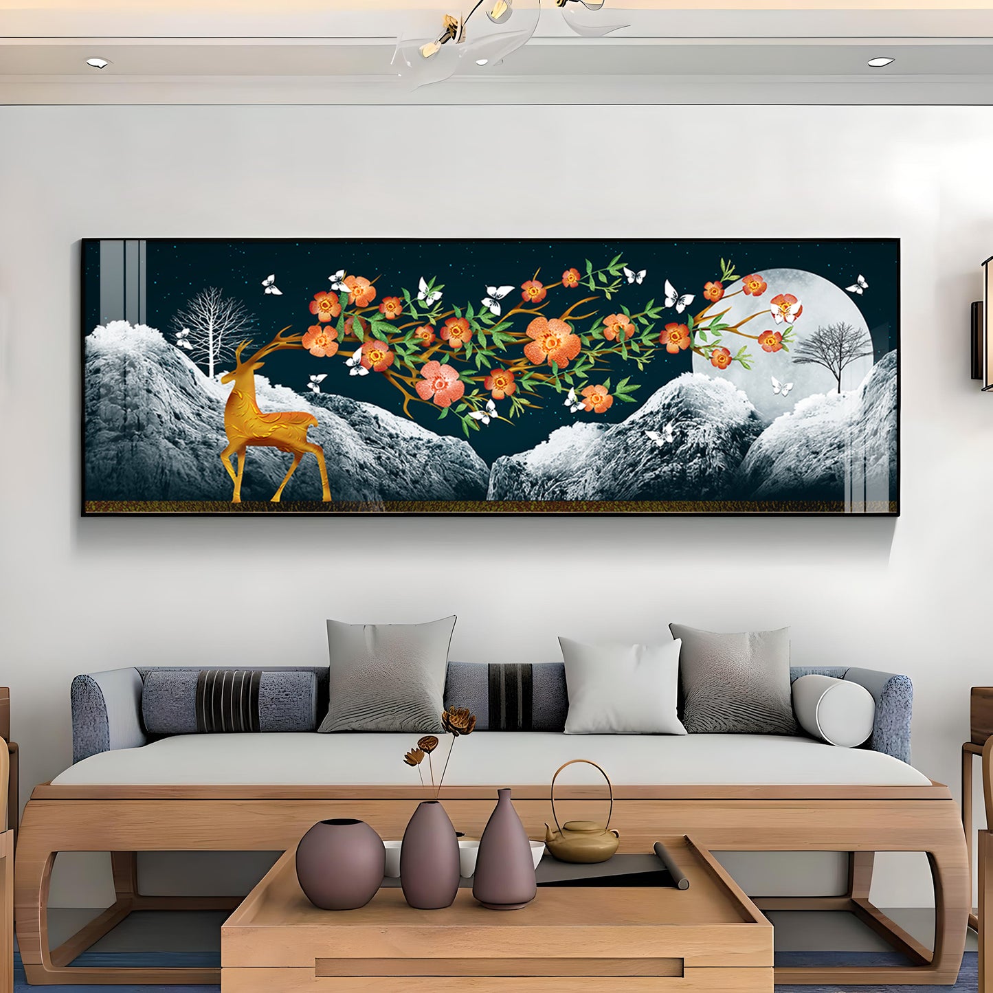 Deer At The Summit Premium Acrylic Horizontal Wall Art