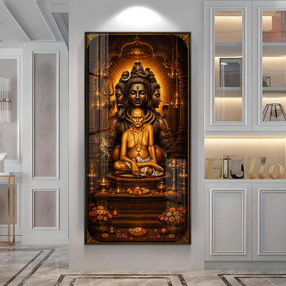 Sacred Swami Samarth Premium Acrylic Vertical Wall Art