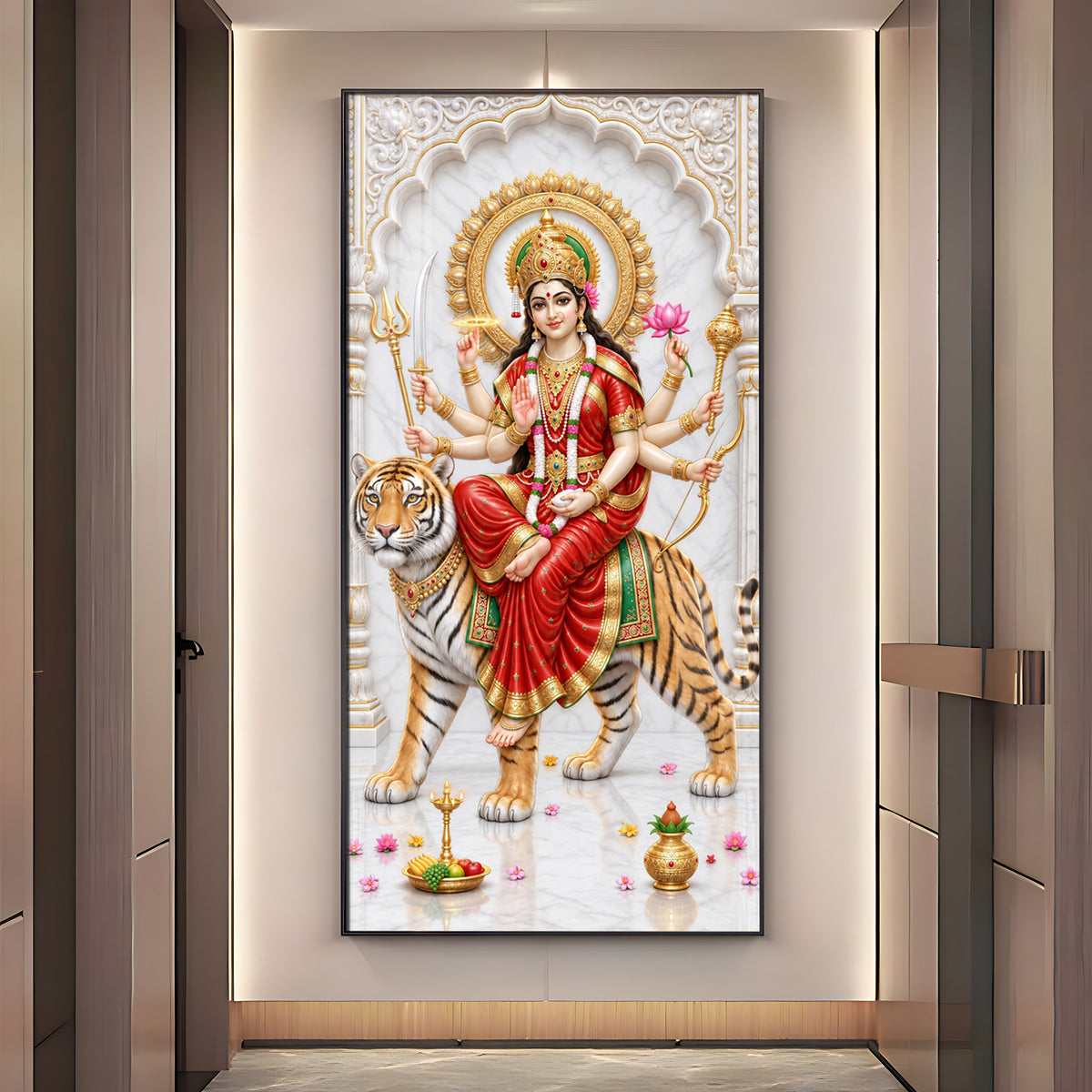 Maa Ambika Premium Acrylic Vertical Wall Art