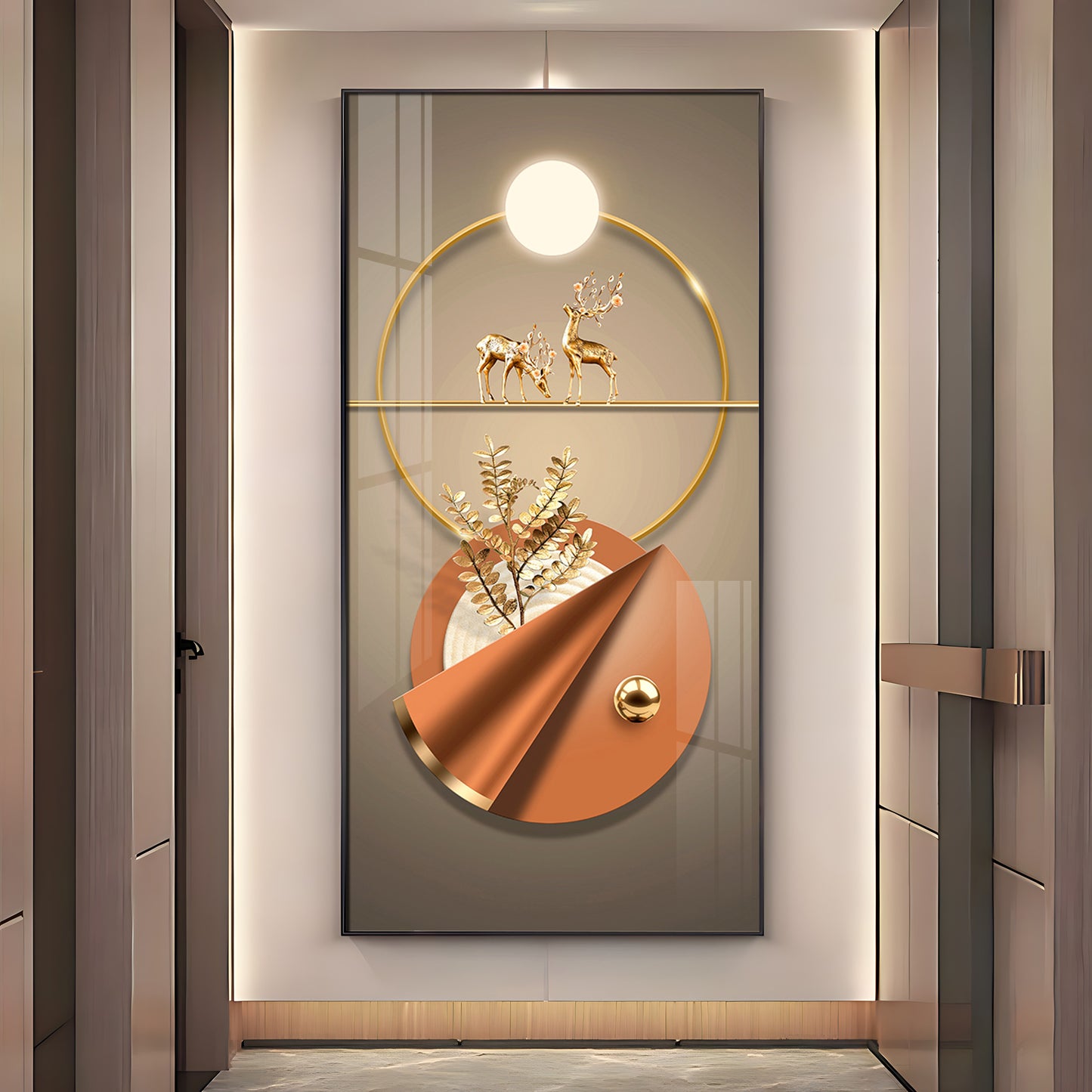 Hallway Elegance Premium Acrylic Vertical Wall Art