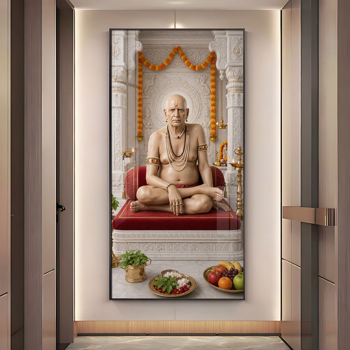 Swami Samarth Premium Acrylic Vertical Wall Art