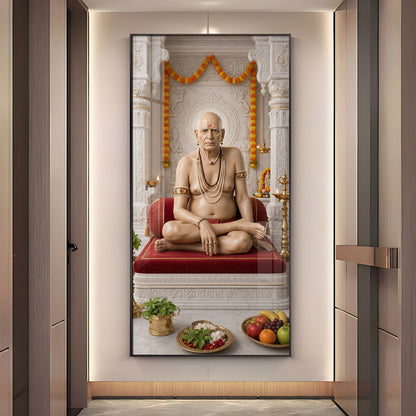Swami Samarth Premium Acrylic Vertical Wall Art