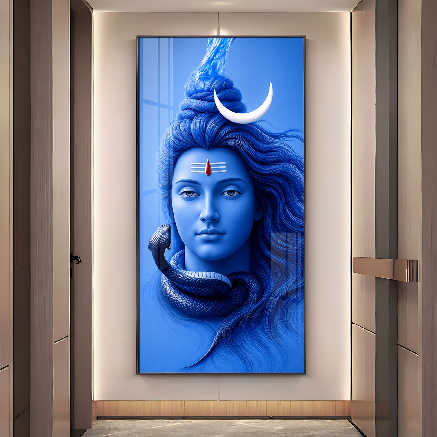 Divine Shiv Premium Acrylic Vertical Wall Art