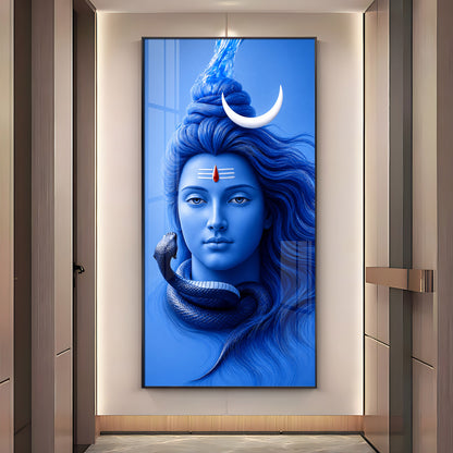 Divine Shiv Premium Acrylic Vertical Wall Art