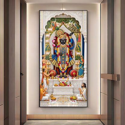 Divine Shrinathji Premium Acrylic Vertical Wall Art