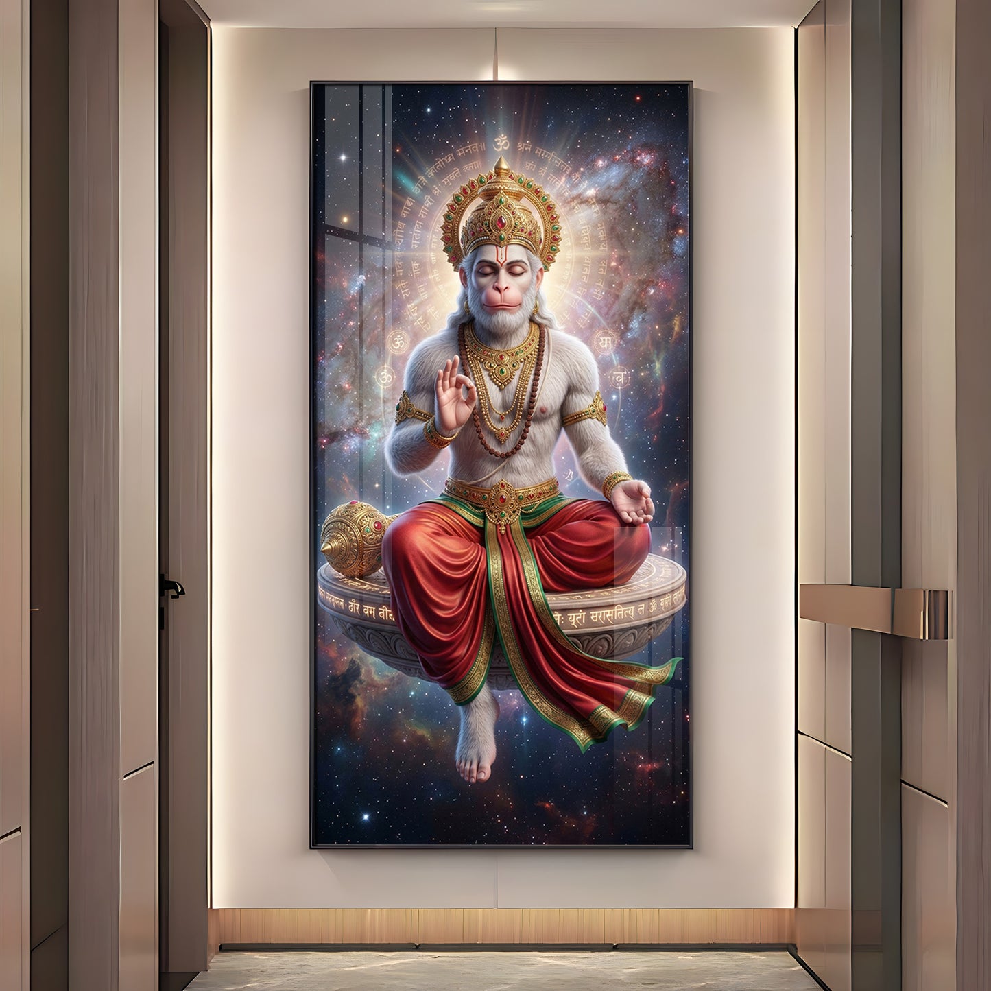 Hanuman's Blessing Premium Acrylic Vertical Wall Art