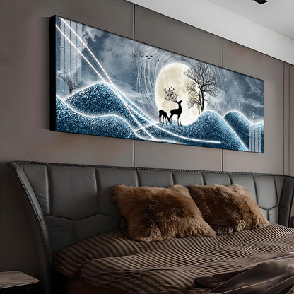 Moonlit Forest Serenade Premium Acrylic Horizontal Wall Art