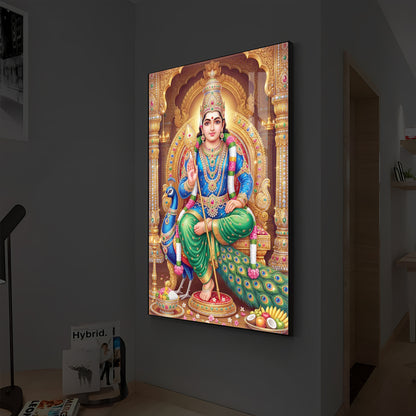 Muruganthunai Modern Luxury Backlight Vertical Wall Art