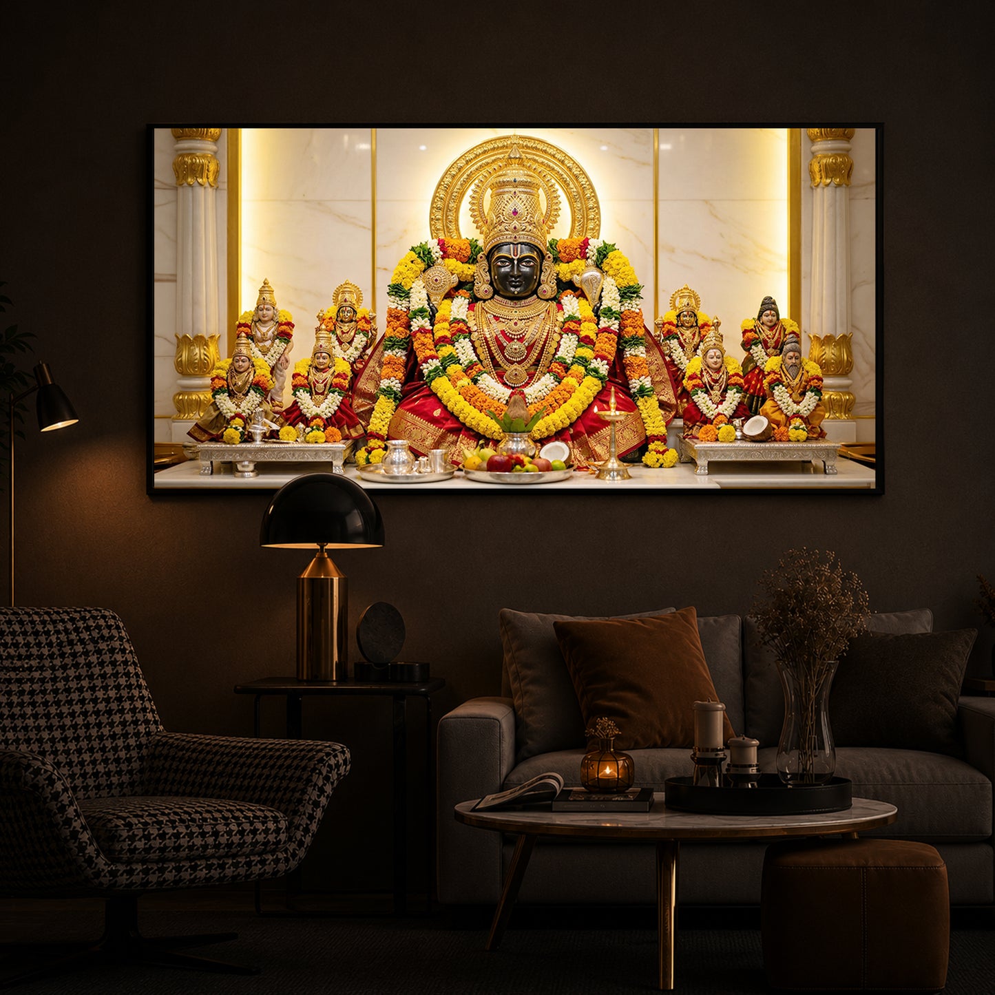 Badrinarayan Modern Luxury Backlight Horizontal Wall Art