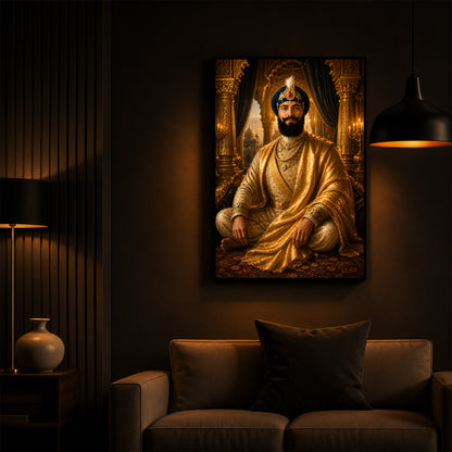 Sri Guru Gobind Singh Ji Modern Luxury Backlight Vertical Wall Art