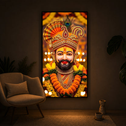 Hare Ka Sahara Modern Luxury Backlight Vertical Wall Art