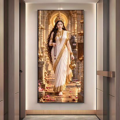 Divine Maa Brahmacharini Premium Acrylic Vertical Wall Art