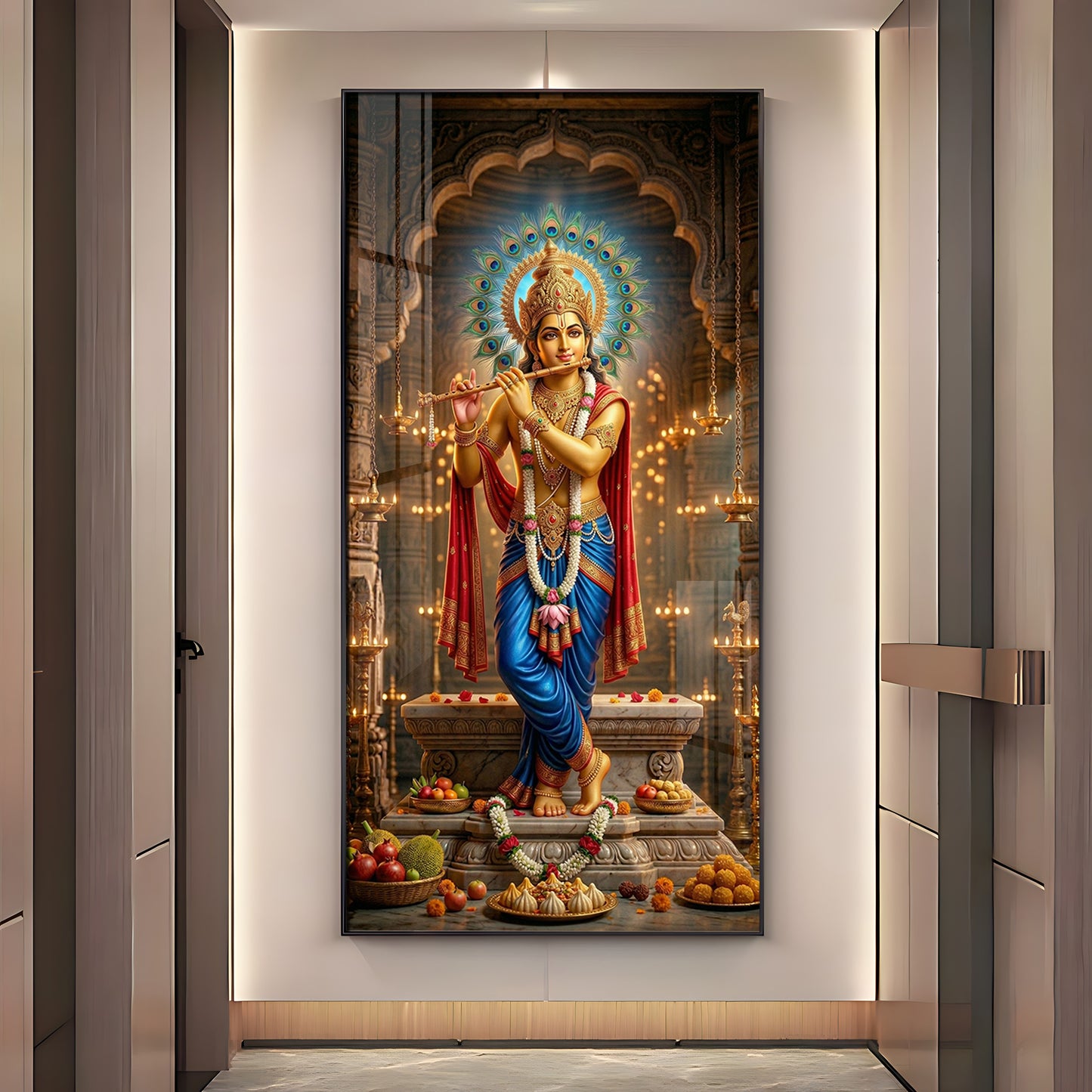 Shiv Putra Ganesh Ji Premium Acrylic Vertical Wall Art