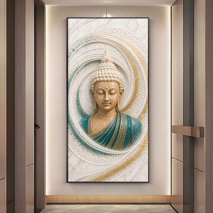 Buddha Spiral Premium Acrylic Vertical Wall Art
