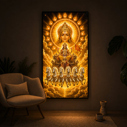 Lord Surya Modern Luxury Backlight Vertical Wall Art