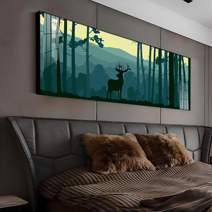 Deer In Forest Premium Acrylic Horizontal Wall Art