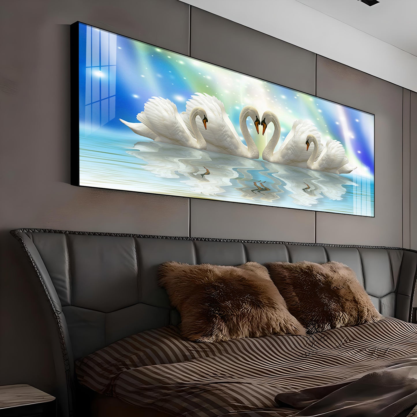 Elegant Swan Premium Acrylic Horizontal Wall Art